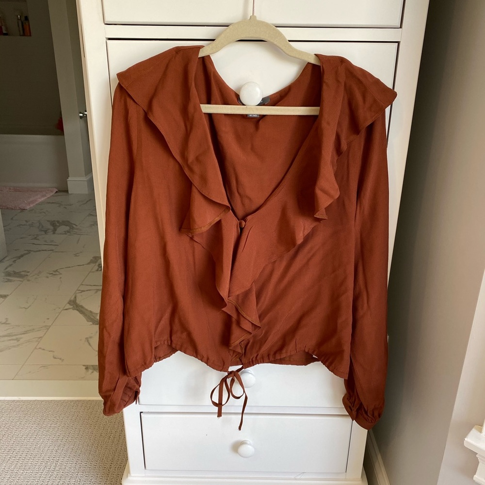 Burnt orange blouse
